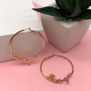 LOVE YOU HOOP EARRINGS